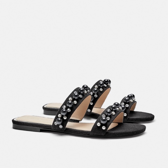 pearl zara sandals